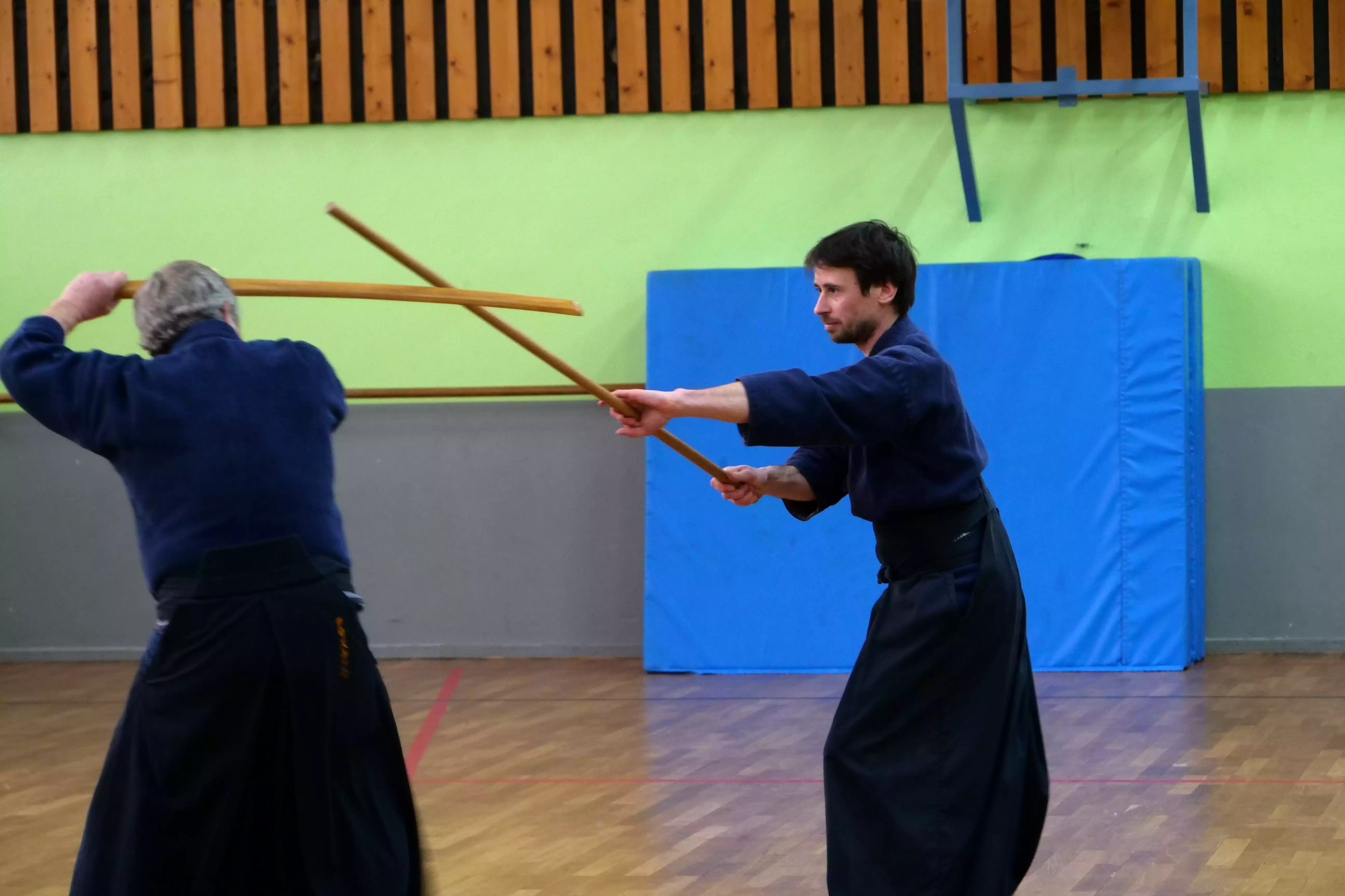 Pratique Jodo Défense debout